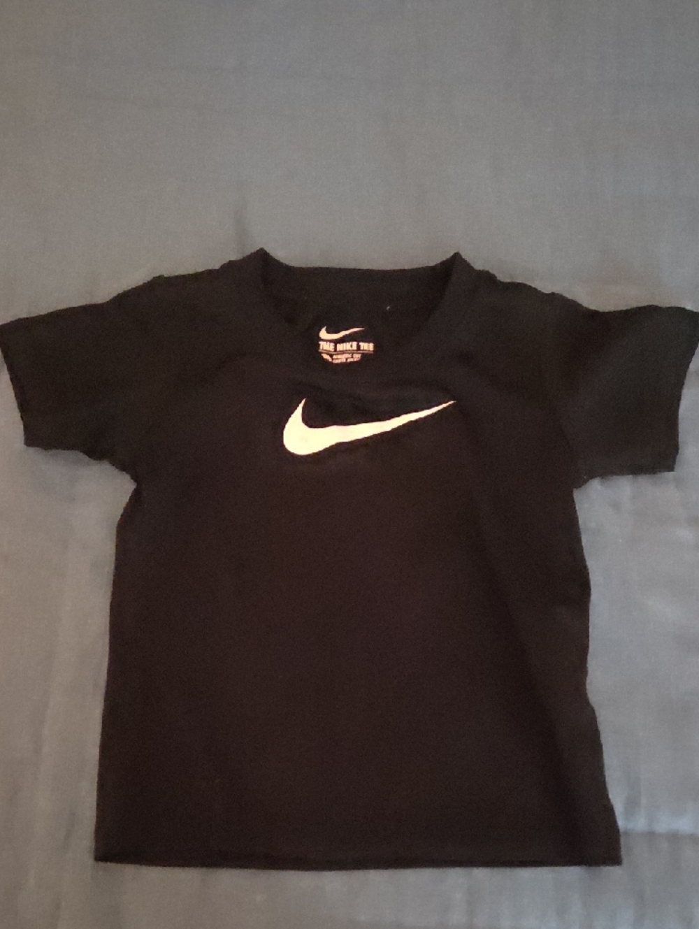 Nike Black Short-Sleeve Tee with White Swoosh